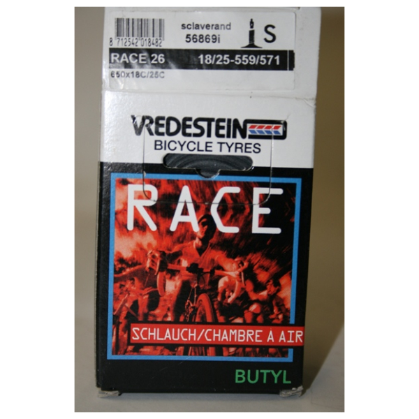 Vredestein Bib 26 650x23c frans 50mm 23-571 race Zwart