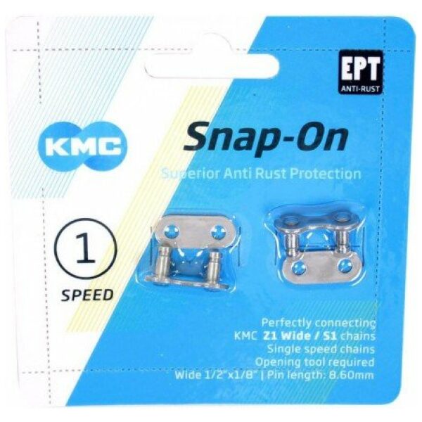 Kmc CONNECTOR SNAP-ON WIDE EPT 2ST. Zilver