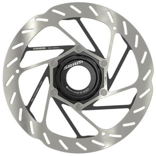 Sram REMD SCHIJF HS2 CL ROUNDED 160MM ZI Zilver