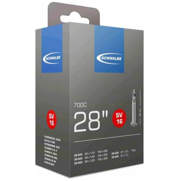 Schwalbe BIB SV16 27X1.1/4 / 28X1.1/4 - 700X28C / 700X32C Zwart - Afbeelding 3