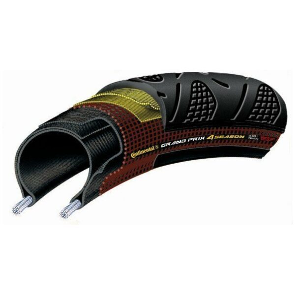 Continental BUB 28X11/16 CO GRAND PRIX 4 SEASON ZW/BR V Zwart/Bruin - Afbeelding 3