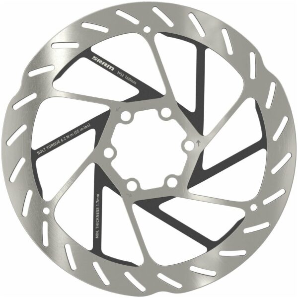 Sram REMD SCHIJF HS2 CL ROUNDED 160MM ZI Zilver